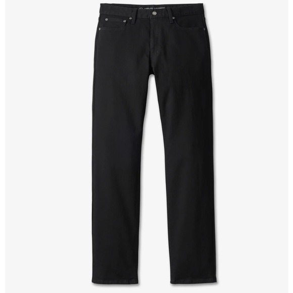 Harley Davidson Men's 38 Black Vintage Straight Leg Denim Jeans Biker Workwear - Picture 1 of 8